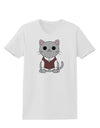 Cute Sweater Vest Cat Design Womens T-Shirt by TooLoud-Womens T-Shirt-TooLoud-White-X-Small-Davson Sales