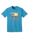 Cute Taco Cat Design Text Adult Dark T-Shirt by TooLoud-Mens T-Shirt-TooLoud-Turquoise-Small-Davson Sales