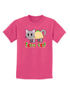 Cute Taco Cat Design Text Childrens Dark T-Shirt by TooLoud-Childrens T-Shirt-TooLoud-Sangria-X-Small-Davson Sales