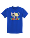 Cute Taco Cat Design Text Childrens Dark T-Shirt by TooLoud-Childrens T-Shirt-TooLoud-Royal-Blue-X-Small-Davson Sales