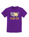 Cute Taco Cat Design Text Childrens Dark T-Shirt by TooLoud-Childrens T-Shirt-TooLoud-Purple-X-Small-Davson Sales