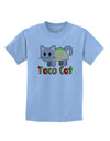 Cute Taco Cat Design Text Childrens T-Shirt by TooLoud-Childrens T-Shirt-TooLoud-Light-Blue-X-Small-Davson Sales