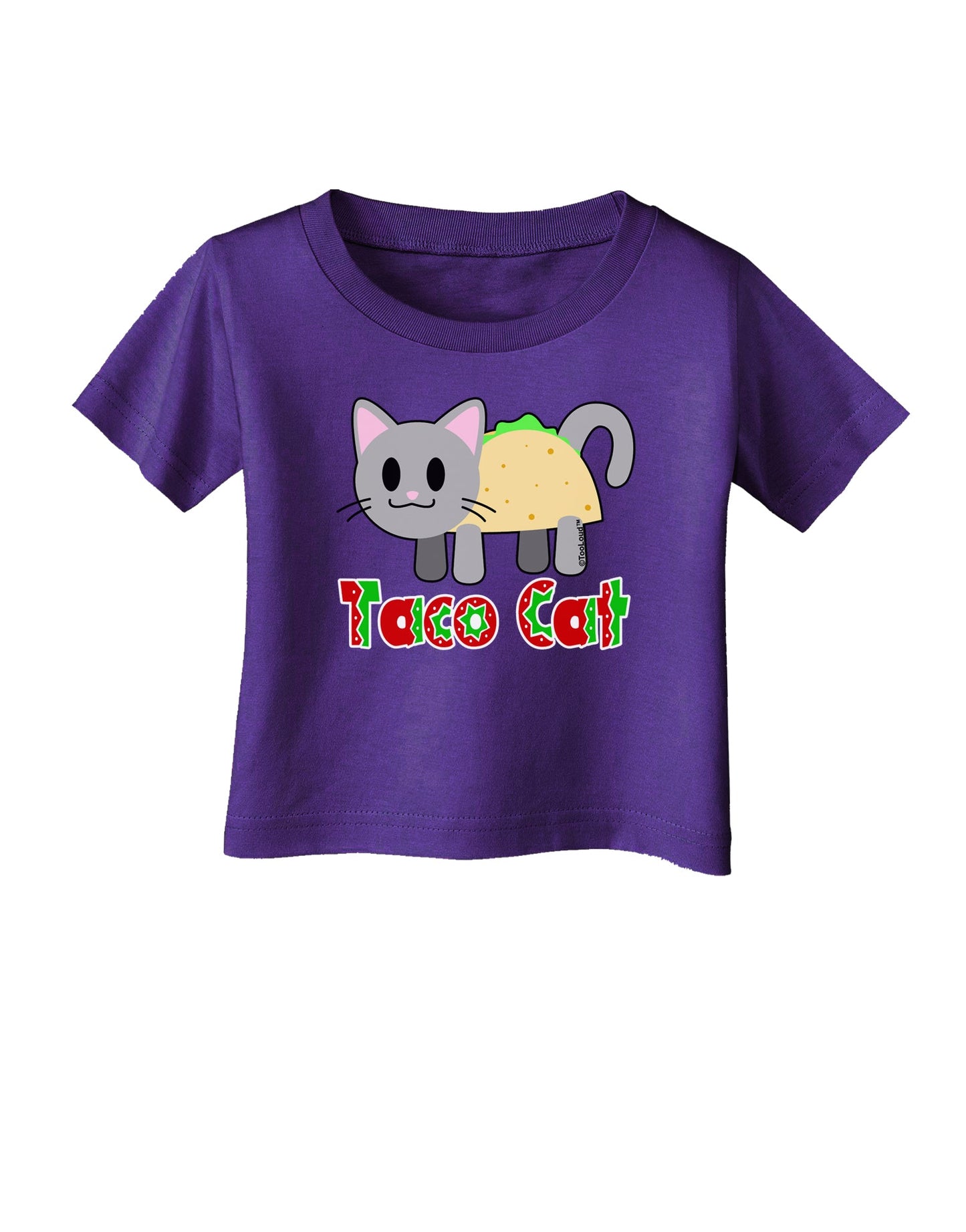 Cute Taco Cat Design Text Infant T-Shirt Dark by TooLoud-Infant T-Shirt-TooLoud-Purple-06-Months-Davson Sales