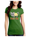 Cute Taco Cat Design Text Juniors Crew Dark T-Shirt by TooLoud