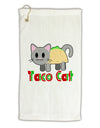 Cute Taco Cat Design Text Micro Terry Gromet Golf Towel 16 x 25 inch by TooLoud-Golf Towel-TooLoud-White-Davson Sales