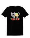 Cute Taco Cat Design Text Womens Dark T-Shirt by TooLoud-Womens T-Shirt-TooLoud-Black-X-Small-Davson Sales