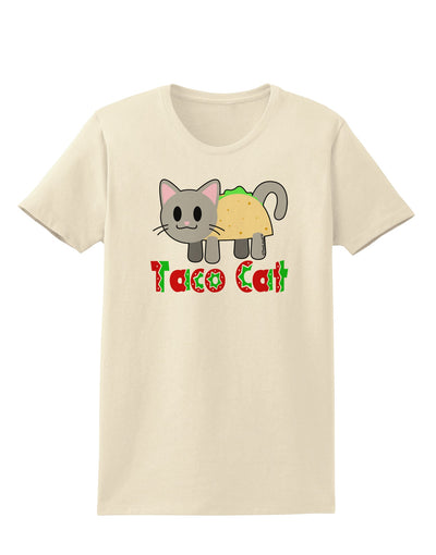 Cute Taco Cat Design Text Womens T-Shirt by TooLoud-Womens T-Shirt-TooLoud-Natural-X-Small-Davson Sales