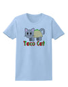 Cute Taco Cat Design Text Womens T-Shirt by TooLoud-Womens T-Shirt-TooLoud-Light-Blue-X-Small-Davson Sales