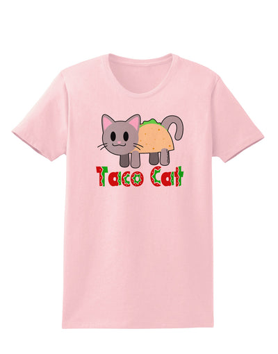 Cute Taco Cat Design Text Womens T-Shirt by TooLoud-Womens T-Shirt-TooLoud-PalePink-X-Small-Davson Sales