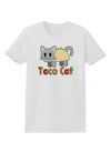 Cute Taco Cat Design Text Womens T-Shirt by TooLoud-Womens T-Shirt-TooLoud-White-X-Small-Davson Sales