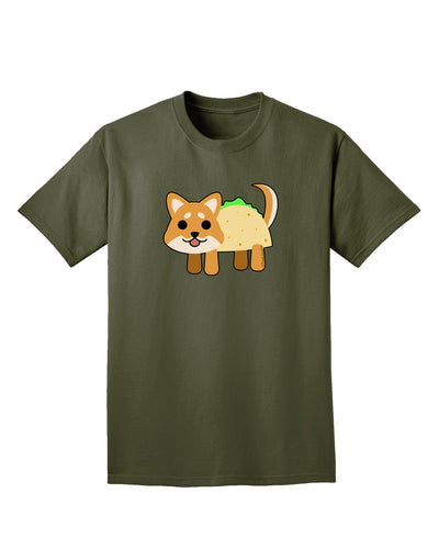 Cute Taco Dog Adult Dark T-Shirt-Mens T-Shirt-TooLoud-Military-Green-Small-Davson Sales