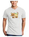 Cute Taco Dog Adult V-Neck T-shirt-Mens V-Neck T-Shirt-TooLoud-White-Small-Davson Sales