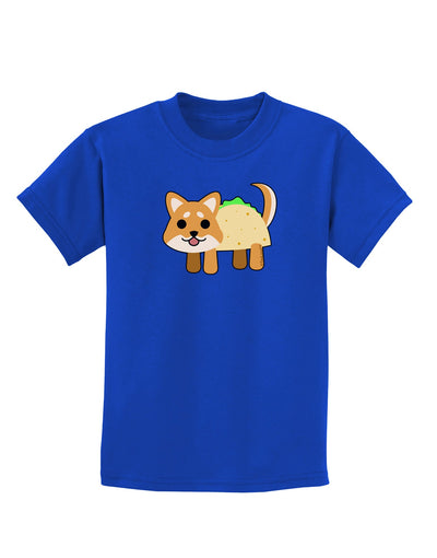 Cute Taco Dog Childrens Dark T-Shirt-Childrens T-Shirt-TooLoud-Royal-Blue-X-Small-Davson Sales