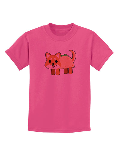 Cute Taco Dog Childrens T-Shirt-Childrens T-Shirt-TooLoud-Sangria-X-Small-Davson Sales