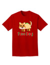 Cute Taco Dog Text Adult Dark T-Shirt-Mens T-Shirt-TooLoud-Red-Small-Davson Sales