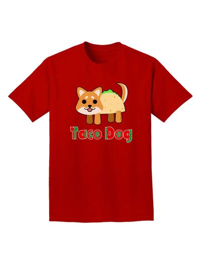 Cute Taco Dog Text Adult Dark T-Shirt-Mens T-Shirt-TooLoud-Red-Small-Davson Sales