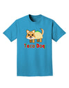 Cute Taco Dog Text Adult Dark T-Shirt-Mens T-Shirt-TooLoud-Turquoise-Small-Davson Sales