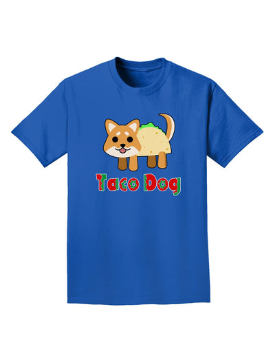 Cute Taco Dog Text Adult Dark T-Shirt-Mens T-Shirt-TooLoud-Royal-Blue-Small-Davson Sales