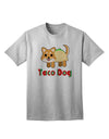 Cute Taco Dog Text Adult T-Shirt-Mens T-Shirt-TooLoud-AshGray-Small-Davson Sales