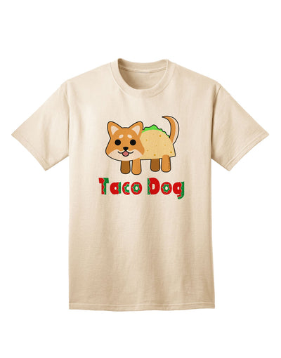 Cute Taco Dog Text Adult T-Shirt-Mens T-Shirt-TooLoud-Natural-Small-Davson Sales