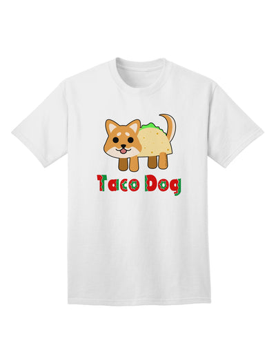Cute Taco Dog Text Adult T-Shirt-Mens T-Shirt-TooLoud-White-Small-Davson Sales