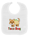 Cute Taco Dog Text Baby Bib