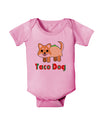 Cute Taco Dog Text Baby Romper Bodysuit-Baby Romper-TooLoud-Pink-06-Months-Davson Sales