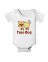 Cute Taco Dog Text Baby Romper Bodysuit-Baby Romper-TooLoud-White-06-Months-Davson Sales