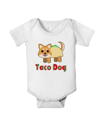 Cute Taco Dog Text Baby Romper Bodysuit-Baby Romper-TooLoud-White-06-Months-Davson Sales