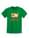 Cute Taco Dog Text Childrens Dark T-Shirt-Childrens T-Shirt-TooLoud-Kelly-Green-X-Small-Davson Sales