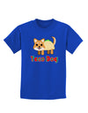 Cute Taco Dog Text Childrens Dark T-Shirt-Childrens T-Shirt-TooLoud-Royal-Blue-X-Small-Davson Sales