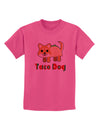 Cute Taco Dog Text Childrens T-Shirt-Childrens T-Shirt-TooLoud-Sangria-X-Small-Davson Sales