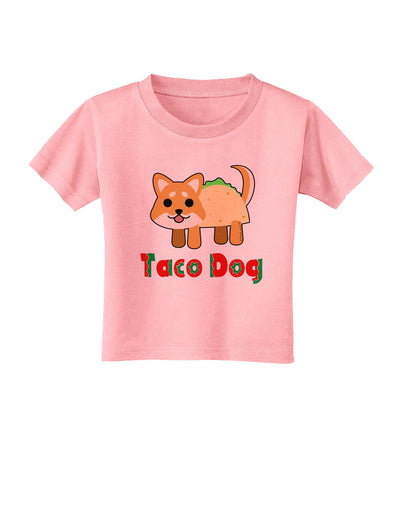 Cute Taco Dog Text Toddler T-Shirt-Toddler T-Shirt-TooLoud-Candy-Pink-2T-Davson Sales