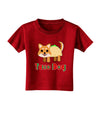 Cute Taco Dog Text Toddler T-Shirt Dark-Toddler T-Shirt-TooLoud-Red-2T-Davson Sales