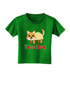 Cute Taco Dog Text Toddler T-Shirt Dark-Toddler T-Shirt-TooLoud-Clover-Green-2T-Davson Sales