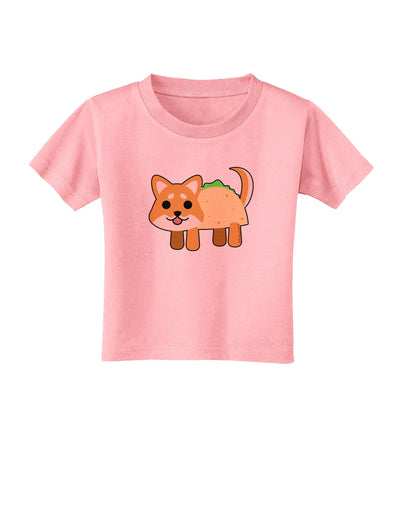 Cute Taco Dog Toddler T-Shirt-Toddler T-Shirt-TooLoud-Candy-Pink-2T-Davson Sales