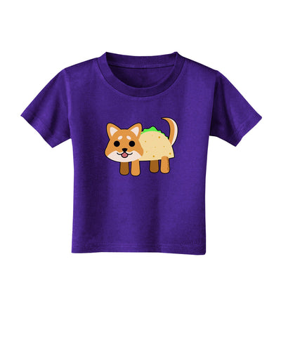 Cute Taco Dog Toddler T-Shirt Dark-Toddler T-Shirt-TooLoud-Purple-2T-Davson Sales