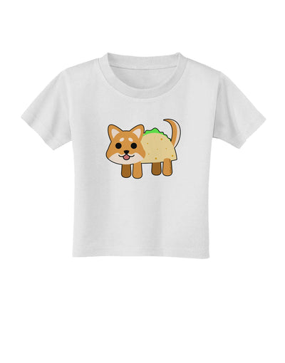Cute Taco Dog Toddler T-Shirt-Toddler T-Shirt-TooLoud-White-2T-Davson Sales