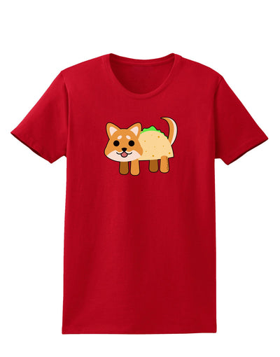 Cute Taco Dog Womens Dark T-Shirt-TooLoud-Red-X-Small-Davson Sales