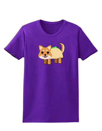 Cute Taco Dog Womens Dark T-Shirt-TooLoud-Purple-X-Small-Davson Sales