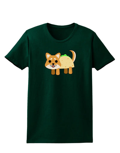 Cute Taco Dog Womens Dark T-Shirt-TooLoud-Forest-Green-Small-Davson Sales
