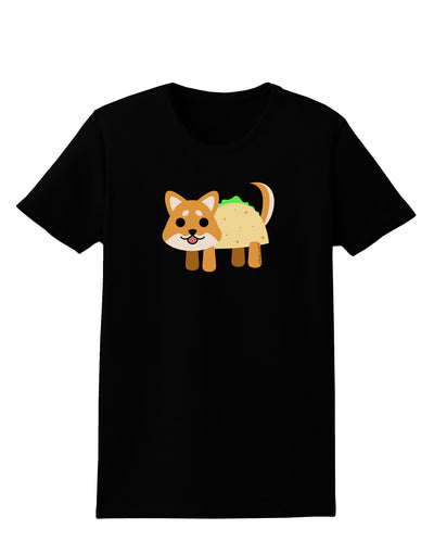 Cute Taco Dog Womens Dark T-Shirt-TooLoud-Black-X-Small-Davson Sales