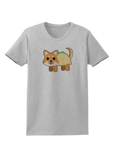 Cute Taco Dog Womens T-Shirt-Womens T-Shirt-TooLoud-AshGray-X-Small-Davson Sales