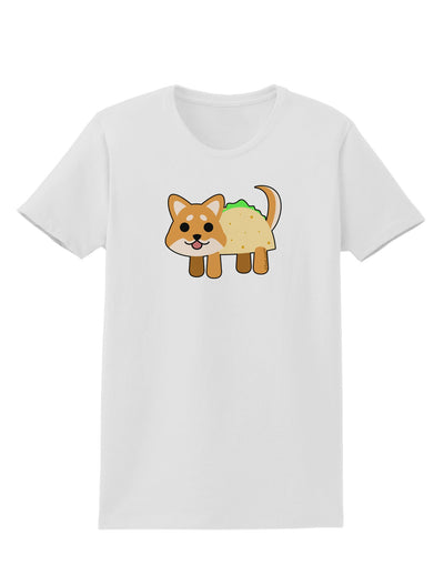 Cute Taco Dog Womens T-Shirt-Womens T-Shirt-TooLoud-White-X-Small-Davson Sales