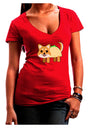 Cute Taco Dog Womens V-Neck Dark T-Shirt-Womens V-Neck T-Shirts-TooLoud-Red-Juniors Fitted Small-Davson Sales