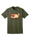 Cute Taco Fox Adult Dark T-Shirt-Mens T-Shirt-TooLoud-Military-Green-Small-Davson Sales