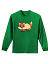 Cute Taco Fox Adult Long Sleeve Dark T-Shirt-TooLoud-Kelly-Green-Small-Davson Sales