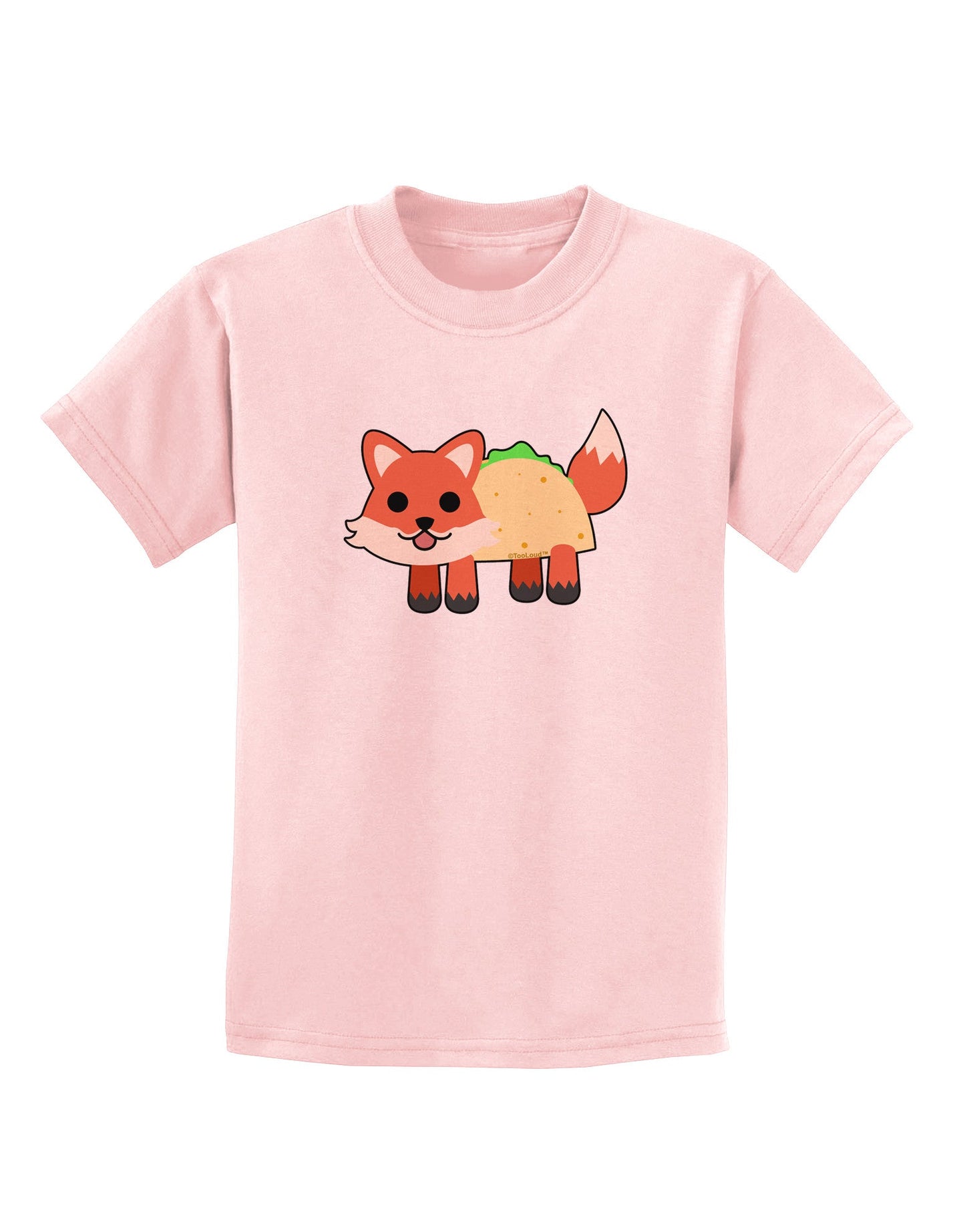 Cute Taco Fox Childrens T-Shirt-Childrens T-Shirt-TooLoud-PalePink-X-Small-Davson Sales