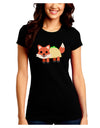 Cute Taco Fox Juniors Petite Crew Dark T-Shirt-T-Shirts Juniors Tops-TooLoud-Black-Juniors Fitted Small-Davson Sales