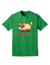 Cute Taco Fox Text Adult Dark T-Shirt-Mens T-Shirt-TooLoud-Kelly-Green-Small-Davson Sales